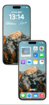 iPhone Double overlap mockup